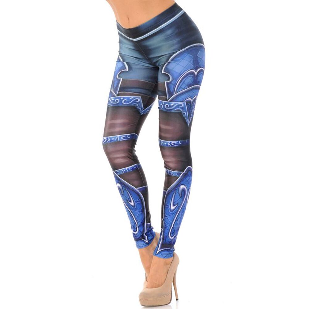 World of Leggings Premium Graphic Print Legend Armor Leggings